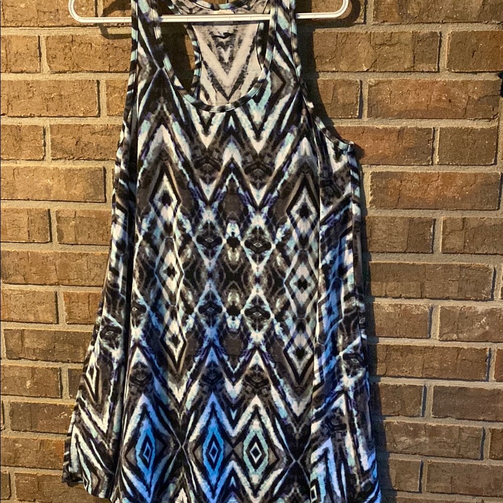 Everlast Blue and White Graphic Tank Top Relaxed Fit